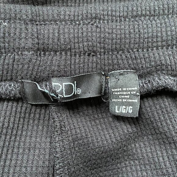 𝅺RDI Bnwot Waffle Joggers New Stretch Drawstring Black Pants - Picture 11 of 13